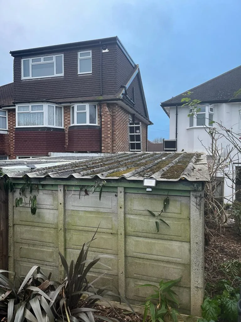 Asbestos roof
