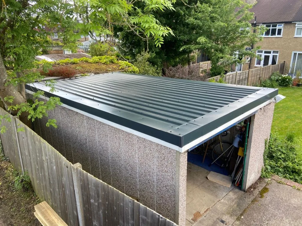 Steel box profile roof