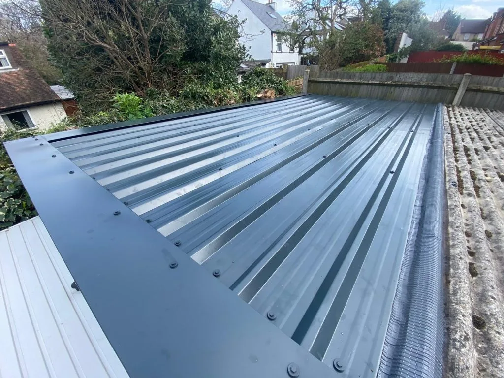 Brand new garage roof replacement